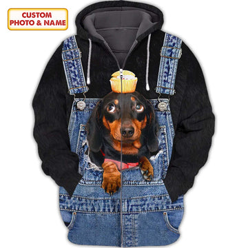 Joycorners Little Dachshund Love Custom Name And Dog 3D Full Print Shirts