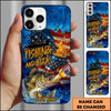Joycorners Fishing Phone Case Fishing And Beer American Flag Personalized Name 3D Phone Case (10 Fish Species)