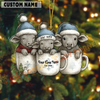 Joycorners Personalized Cup Cuties Cows Christmas Acrylic Ornament (10 Breed Options)
