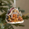 Joycorners Merry Christmas Cattles On Snow Farm Custom Name Ornament, Acrylic Ornament (8 Breed Options)