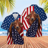 Joycorners Patriotic Cows Wrapped In American Flag 3D Hawaiian Shirt (10 Breeds)