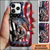 Joycorners Fishing Phone Case Patriotic Style Personalized Name Phone Case (8 Fish Species)