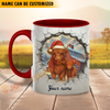 Joycorners Highland Personalized Name Christmas Farmyard Mug