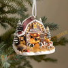 Joycorners Merry Christmas Cattles On Snow Farm Custom Name Ornament, Acrylic Ornament (8 Breed Options)