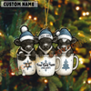 Joycorners Personalized Cup Cuties Cows Christmas Acrylic Ornament (10 Breed Options)