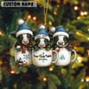 Joycorners Personalized Cup Cuties Cows Christmas Acrylic Ornament (10 Breed Options)