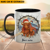 Joycorners Highland Personalized Name Christmas Farmyard Mug