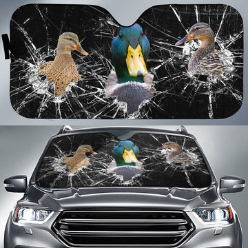 Joycorners Duck Broken Glass All Over Printed 3D Sun Shade