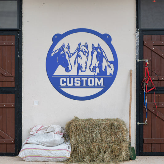 Joycorners Horse Metal Sign for Stall, Personalized Gift For the Horse Girl-Horse Decor for Horse Trailer-Horse Decor for Barn-Stable-Stall LM0110