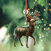 Joycorners Rustic Deer Christmas Ornament, Woodland Reindeer Holiday Tree Decoration MT1111
