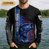 Joycorners Kiss My Bass Patriotic Fishing Shirt, SPF Shirt, Funny Fishing Shirt, Fishing Shirts For Men, Bass Fishing