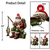 Joycorners Custom Name Fishing Santa Ornament, Christmas Fishing Gift 2D Flat LM2211