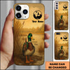 Joycorners Artist Hunting Duck You Mallard Lake Sunset Circle Logo Personalized Name Phone Case