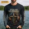 Joycorners Jesus Said Go Fishing SPF Long Sleeve Shirts, Jesus Fishing Shirt, Fishing Shirts For Men, Fisherman Gift