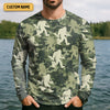 Joycorners Bigfoot Camo Fishing SPF Shirts, Bassquatch Fishing Shirts, Fishing Shirts For Men, Funny Fisherman Gift