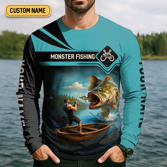 Joycorners Monster Fishing Shirt, Life Is Good Fishing Makes It Better SPF Shirts, Fishing Shirts For Men, Fisherman Gift