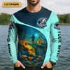 Joycorners Some Go To Church And Think About Fishing Christian Fishing SPF Shirt For Men, Fisherman Gift, Men's Fishing Shirt