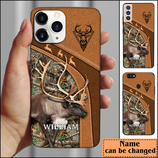 Joycorners Reindeer Hunting Personalized Name Phone Case LM1012