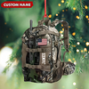 Joycorners Custom Hunting Backpack Acrylic Ornament – Personalized Tactical Gift for Hunters & Veterans MT1111