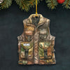 Joycorners Personalized Camo Hunting Vest Ornament – Custom Name Christmas Tree Decoration Gift for Hunters MT1111