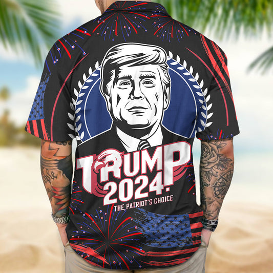 Joycorner Trump 2024 The Patriot’S Choice Hawaiian Shirt