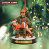 Joycorners Personalized Funny Hunter Couple Christmas Acrylic Ornament – Custom Name Christmas Gift for Him or Her MT1111