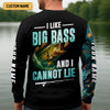 Joycorners I Like Big Bass And I Cannot Lie Shirt, Funny Fishing T-shirt, SPF Shirt For Men, Gift For Fisherman