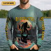 Joycorners Gone Fishing With Sasquatch Bassquatch Fishing UPF Shirts, Fishing Gifts For Men, Men's Fishing Shirt