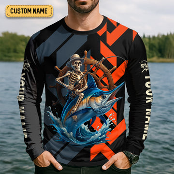 Joycorners Life's Better With A Rod In Hand SPF Shirts, Marlin Fishing Shirts For Men, Funny Fisherman Gift