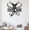 Maxcorners Personalized Deer & Fish Metal Sign WITH LED/WITHOUT LED Light Rustic Cabin Wall Decor Hunter Fisher Gift MT0110