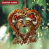 Joycorners Personalized Deer Couple Christmas Ornament, You & Me We Got This Custom Name Gift MT1111