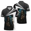 Joycorners Custom Name Mechanic Shirt Grim Reaper Holding Wrench with Thunder Design T Shirt PT2609