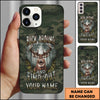 Joycorners Artist Hunting - Buck Around And Find Out Deer Forest Camo Personalized Name Phone Case