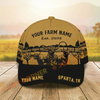 Joycorners Coir Pattern Farm&Cows, Custom Name Cattle Cap (5 Cattle Breeds)