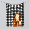 Joycorners Black And White Plaid Custom Name Farm Name Blanket