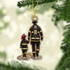 Joyccorners Custom Name Fire Fighter Ornament, Fire Fighter Gift 2D Flat LM2111