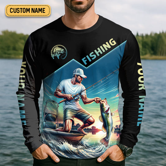 Joycorners Fishing Shirts, Rule The Waves Fear Nothing, SPF Long Sleeve Shirts, Fishing Shirts For Men
