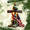 Joycorners Custom Name U.S Veteran Ornament, U.S Veteran Memorial Christmas Gift 2D Flat LM2211