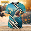 Joycorners Shark Fishing SPF Shirts, Shark Attack Danger Area Fishing Shirts For Men, Funny Fisherman Gift