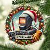 Joycorners Custom Name Welder Ornament, Christmas Gift for Welder 2D Flat LM2211