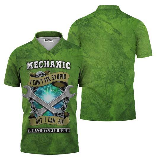 Joycorners Vintage Mechanic Shirt I Can't Fix Stupid But I Can Fix What Stupid Does T Shirt Hoodie Jacket For Mechanic PT2609