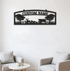 Maxcorners Personalized Farm Metal Sign WITH LED/WITHOUT LED - Rustic Ranch Name Sign with Livestock, Deer & Trees for Barn, Cabin & Outdoor Decor MT0110