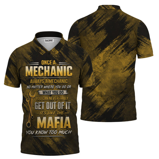 Joycorners Once A Mechanic Always A Mechanic Shirt Funny Printed Vintage Mechanic Unisex T Shirt Wrenches Design PT2609