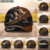 Joycorners Horse Brown Leather Pattern With Dotted Camo Personalized Name 3D Cap (9 Breeds)