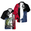 Joycorners Patriotic Fishing Shirt, Custom Fishing Shirt, Gift For Fisherman, Mens Casual Shirts