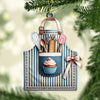 Joycorners Custom Name Baker Ornament, Christmas Gift for Baker Lover3 2D Flat LM2211