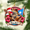 Joycorners Custom Name Puerto Rico Ornament, Christmas Gift for Puerto Rico Lovers 2D Flat LM2211