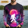 Joycorners Gone Fishing With Sasquatch Fishing UPF Shirts, Funny Fishing Shirt, Bigfoot Fishing Shirts For Men