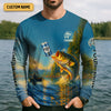 Joycorners Reel In A Cold One Bass Light Beer And Fishing SPF Shirt, Funny Fishing Shirt, Fishing Shirts For Men