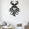 Maxcorners Personalized Deer Hunting and Fishing Metal Sign WITH LED/WITHOUT LED – Rustic Cabin Wall Decor, Gift for Hunters and Anglers MT0110